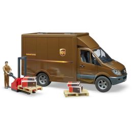 Camion Mercedes de transport UPS avec personnage et accessoires