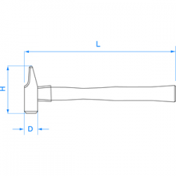 Marteau rivoir manche tri-matières - 7862