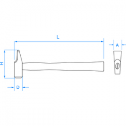 Marteau rivoir manche bois