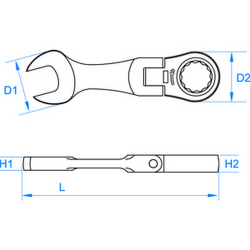 Clé courte à cliquet king tony outillage de qualité