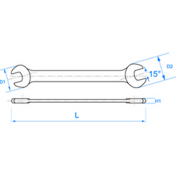 Clé de serrage faible épaisseur King Tony