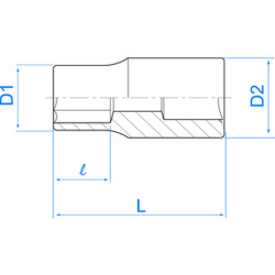 Douille standard pour vis mâles Torx 1/4" (6.35mm) 2375