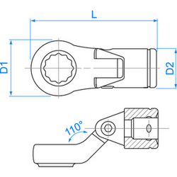 douille crowfoot articlulée