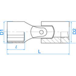 Douille cardan 12 pans Métrique 3/8" (9.53mm)  3750