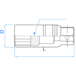 Douilles pour bougies 1/2" (12.7mm) 12 pans 4630