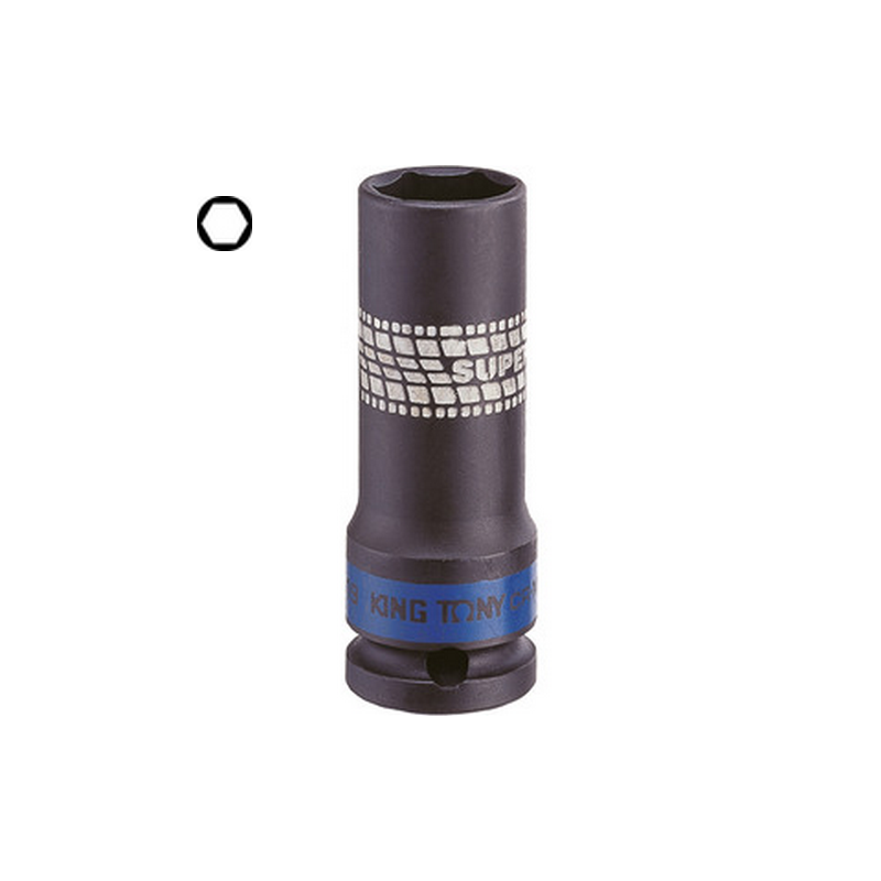 Douille chocs spéciale jante alu 1/2" (12,7mm) longue paroi extra fine métrique 6 Pans 4415