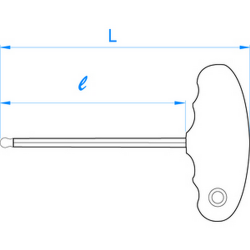 Clé mâle 6 pans à poignée en T    2
