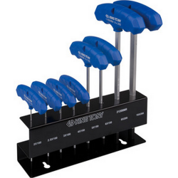 Jeu de clés mâles 6 Pans à poignée en T métrique sur présentoir - 8 pièces