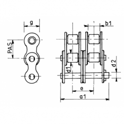 Maillon coudé 24-B1 38,10 RENOLD SD
