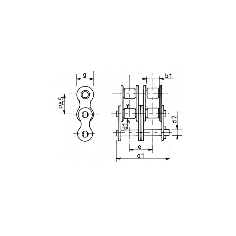 Maillon coudé 24-B1 38,10 RENOLD SD