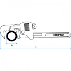 Clé serre-tubes type "stillson" 30 mm - 653110