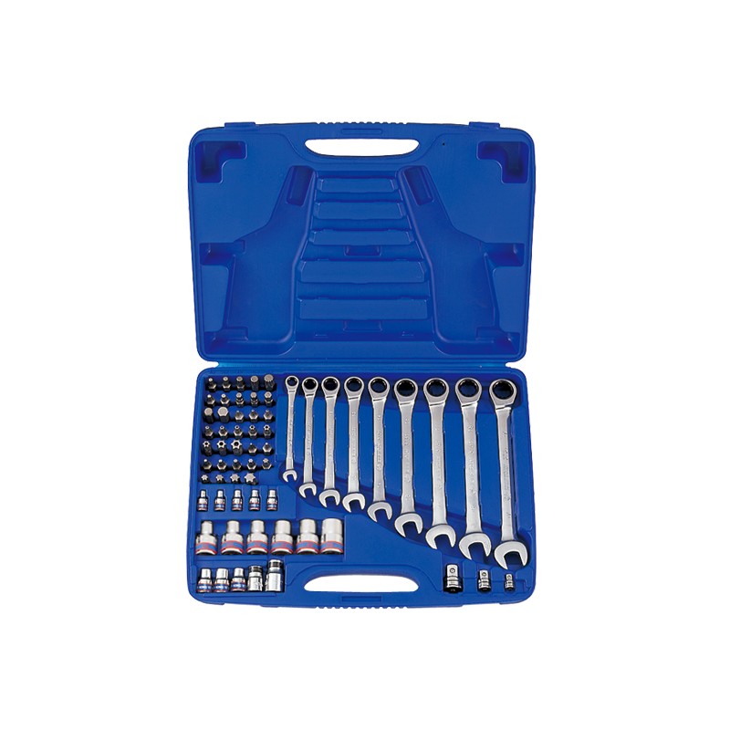 Coffret de clés mixtes à cliquet métriques avec jeux de douilles Torx - 91162mr