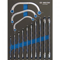 Plateau Evawave de clés fourches et demi-lune métriques - 13 pièces - 990313MRE