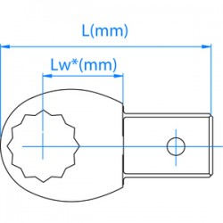 Embout polygonal métrique 8 mm - 34502108M