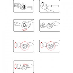 Coupe-tube à cliquet action de LA mâchoire à 360° 3~28.5 mm - 791221