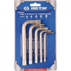 Jeu de clés mâles courte XZN - 5 pièces - 20505pr