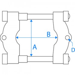Décolleur pour potence série 9BA1100 110 mm - 9BA1204B