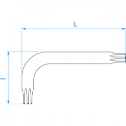 Clé mâle coudée Torx courte T27 - 114327R
