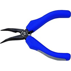 Mini Pince à becs demi-ronds coudés  134 mm