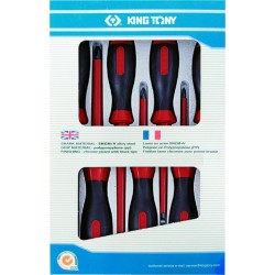 Jeu de tournevis "Isolé 1000V" à fente et PHILLIPS - 7 tournevis king tony