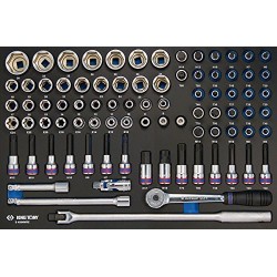 Coffret douilles tournevis TORX, XZN et 6 pan King Tony 94584mre