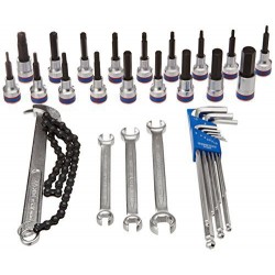 Thermoformé de 31 clés et de douilles tournevis  TORX et 6 pans King Tony 990131mr