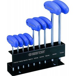 Jeu de 9 clés mâles TORX à poignée en T  sur présentoir King Tony 21309pr