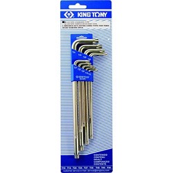9 clés mâles longues TORX en étui King Tony 20319pr