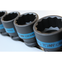 Jeu de douilles à choc 1/2" métriques - 17 pièces - 4497mp