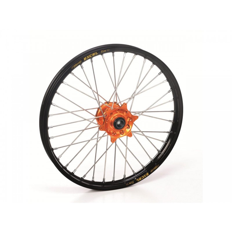 ROUE AV. HAAN WHEELSSX/SX-F 15-17 / 21X1.60 JANTE NOIRE MOYEU ORANGE