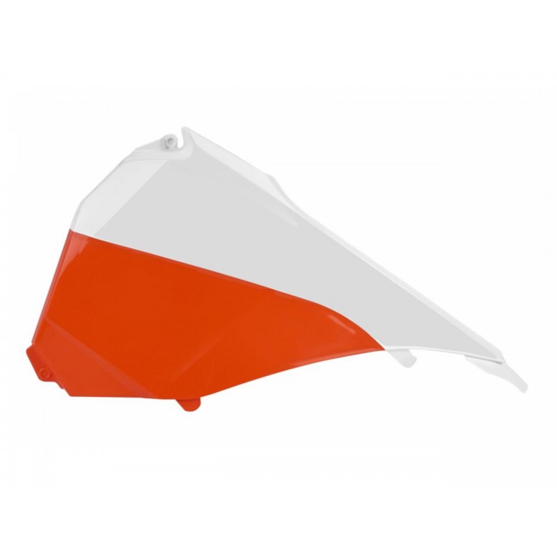 CACHE BOITE AIR POLISPORTSX/SX-F 125 &+ 13-15 BLANC-ORANGE/COUL.ORIG.