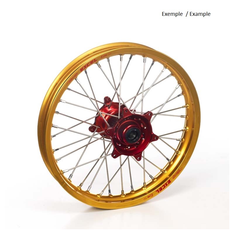 ROUE AR. HAAN WHEELSCR500R  95-01 / 19X2.15 JANTE OR MOYEU ROUGE