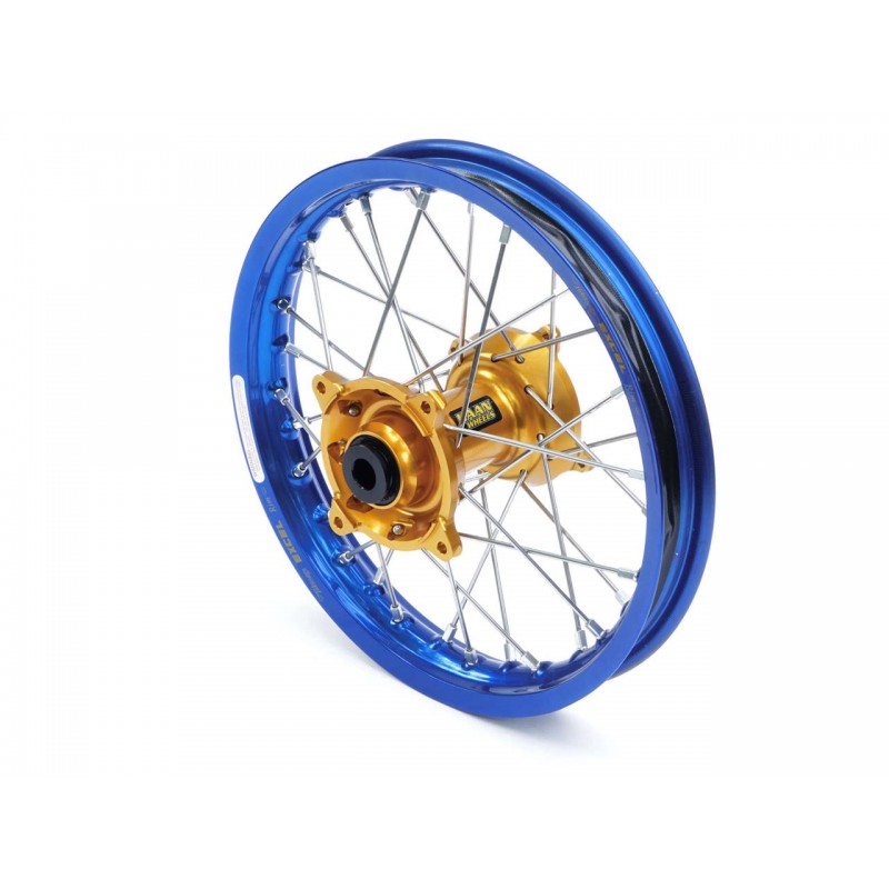 ROUE AR KX250 03-08KXF450 06-16 18x2 15x36T JANTE BLEU MOYEU OR