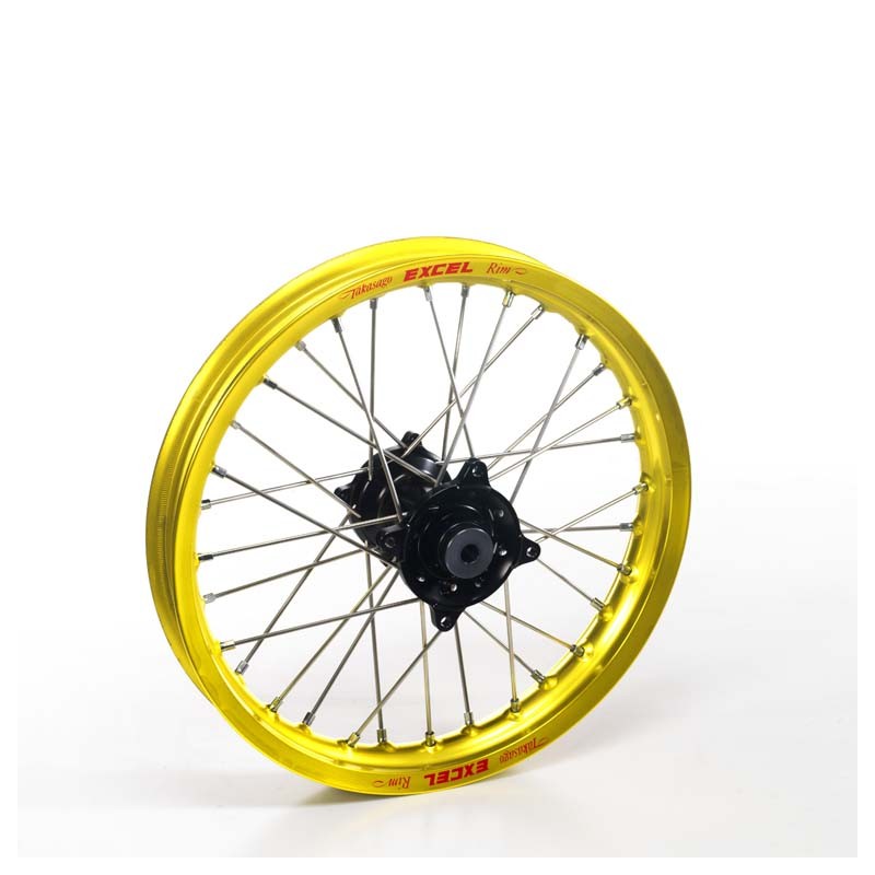 ROUE AV RM80/85 '97-1319X1 40X36T/GRANDE ROUE JANTE JAUNE MOYEU NOIR