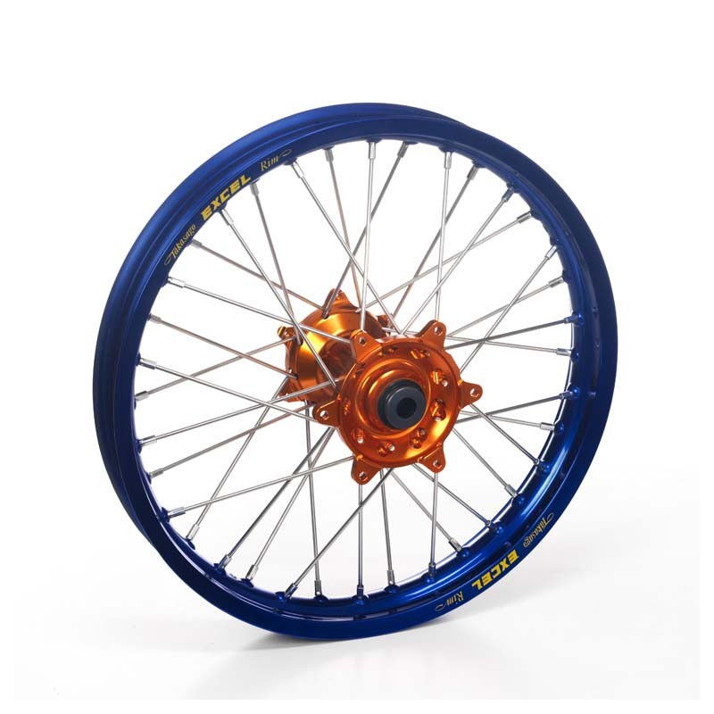 ROUE AV SX/SXF125&+ 03-13EXC/EXCF/ 21X1 60X36T JANTE BLEU MOYEU ORANG