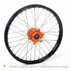 ROUE AV. HAAN WHEELSSX/SX-F / 21X1.60 JANTE NOIRE MOYEU ORANGE