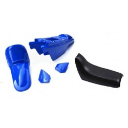 KIT PLASTIQUES+SELLE ARTYAMAHA PW50 COULEUR BLEU/SELLE NOIR