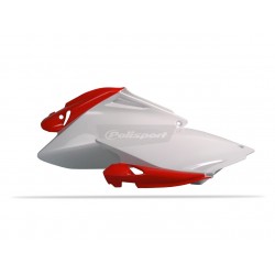 PLAQ. LATERALES POLISPORTCRF250R 06-09 BLANC/ROUGE