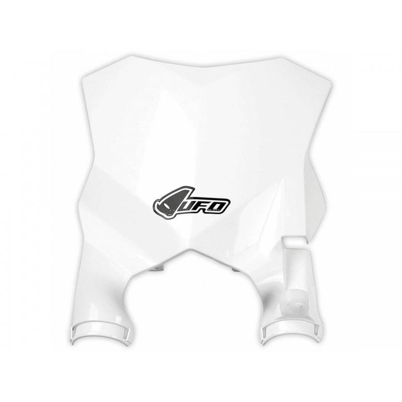 PLAQUE FRONTALE UFOKX250F 17/KX450F 16-17 BLANC / TYPE STADIUM