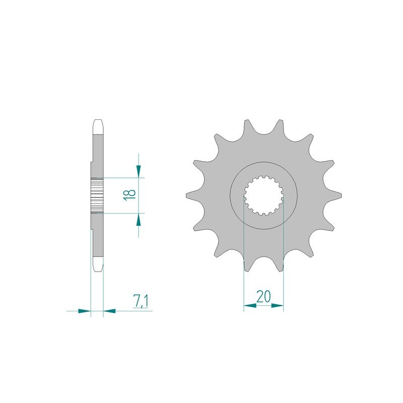 PIGNON AFAM ACIER ANTI-BOSUZUKI RM 125 13D - 22203 - 520