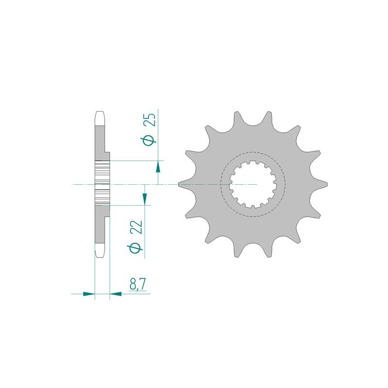 PIGNON AFAM ACIER ANTI-BOKTM EXC-F 250 15D - 73301 - 520