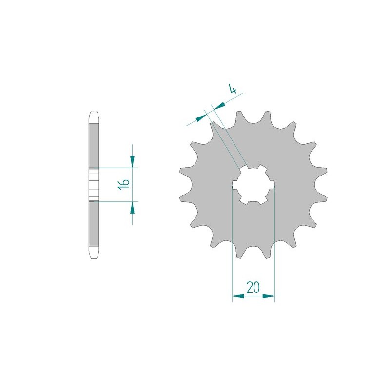 PIGNON AFAM ACIER ANTI-BOKAWAZAKI KX 60 13D - 30100 - 520