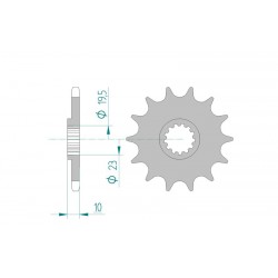 PIGNON AFAM ACIER ANTI-BOSUZUKI RM 250 13D - 22303 - 520