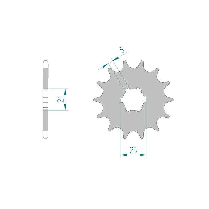 PIGNON AFAM ACIER ANTI-BOKAWAZAKI KX 250 12D - 30300 - 520