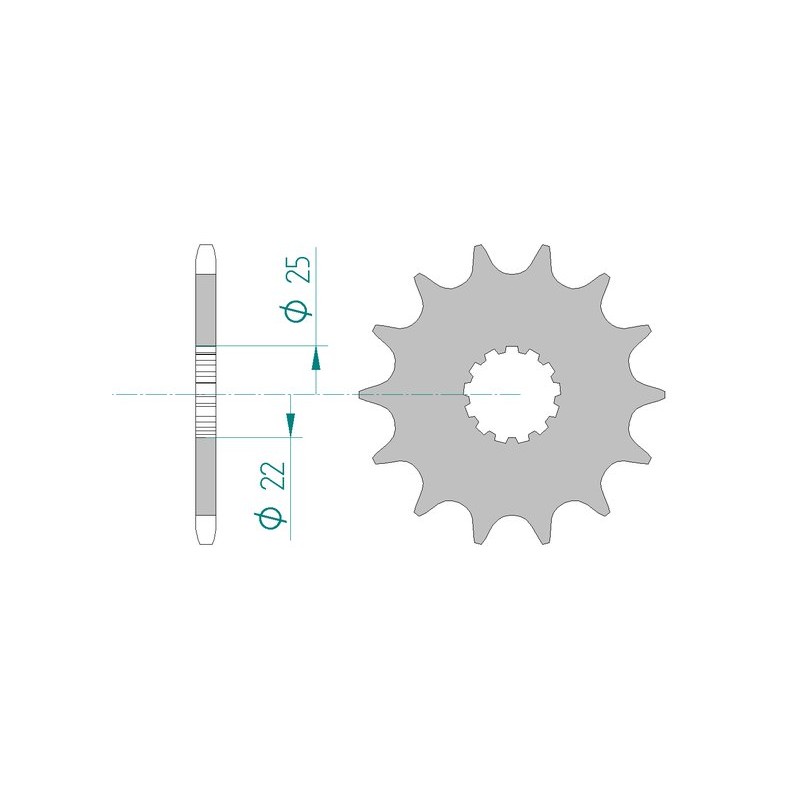 PIGNON AFAM ACIER ANTI-BOKAWAZAKI KX 250 13D - 27500 - 520