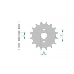 PIGNON AFAM ACIER ANTI-BOHONDA  50 CRF 15D - 20105 - 520