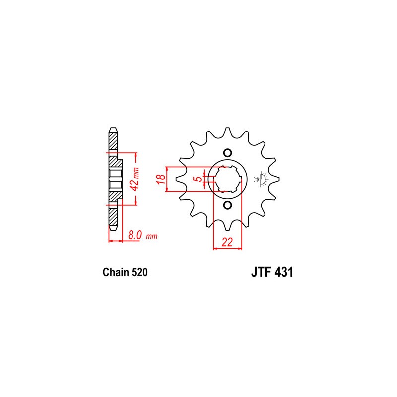 PIGNON 14 DENTSRM250 79-80