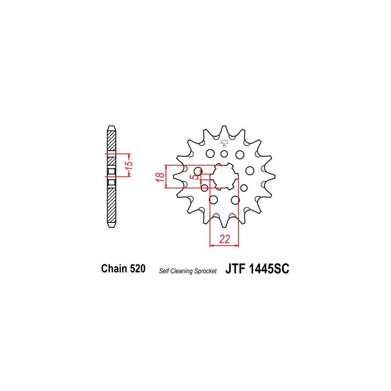 PIGNON JT 12 DENTSSTEEL