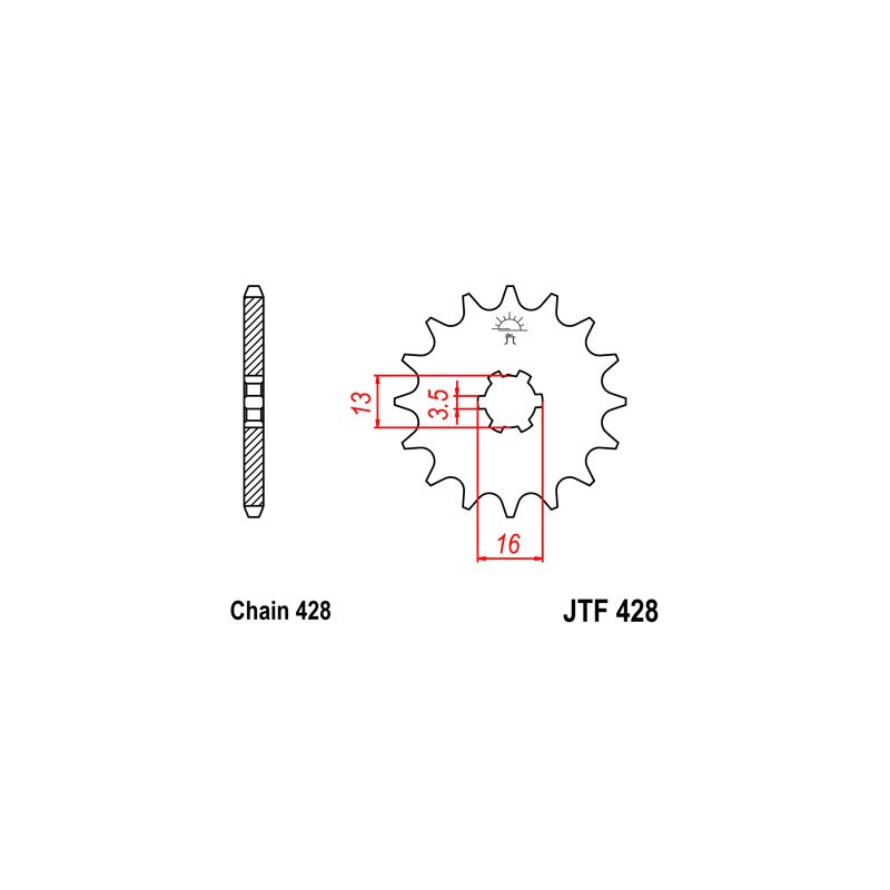 PIGNON JT 13 DENTSSTEEL