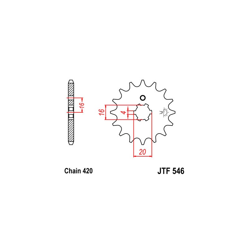 PIGNON JT 15 DENTSSTEEL